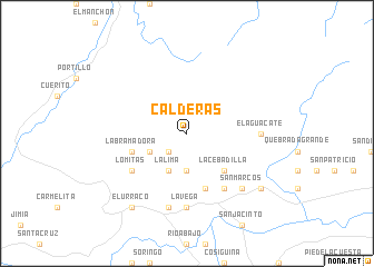 map of Calderas