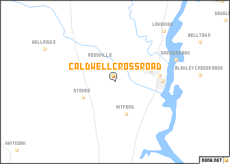 map of Caldwell Crossroad