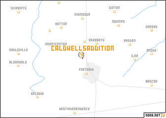 map of Caldwells Addition