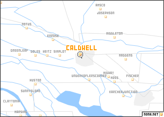 map of Caldwell