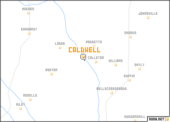 map of Caldwell