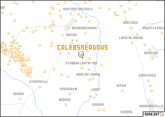 map of Calebs Meadows