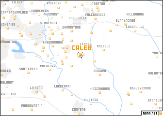 map of Caleb