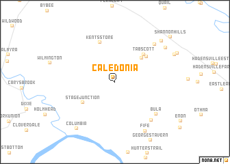 map of Caledonia