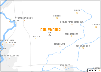 map of Caledonia