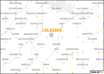 map of Calegare