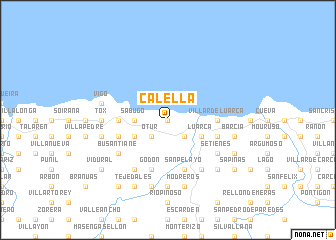 map of Calella