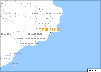 map of Calella