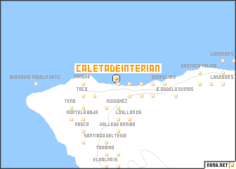 map of Caleta de Interián