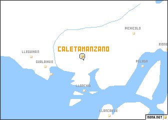 map of Caleta Manzano