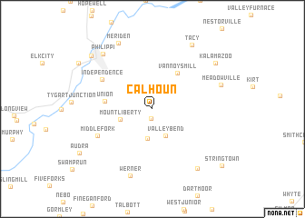 map of Calhoun