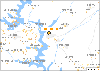 map of Calhoun