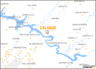 map of Calhoun