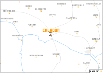 map of Calhoun