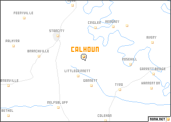 map of Calhoun