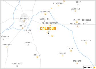 map of Calhoun