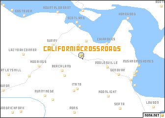 map of California Crossroads