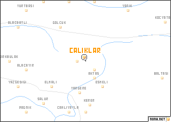 map of Çalıklar