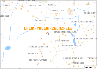 map of Calimaya de Díaz González