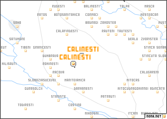 map of Călineşti