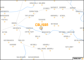 map of Çalışan