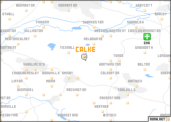 map of Calke