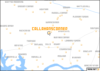 map of Callahans Corner