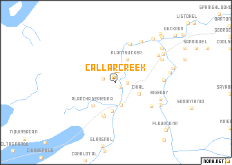 map of Callar Creek