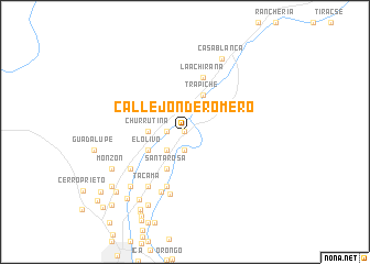 map of Callejón de Romero