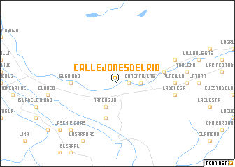 map of Callejones del Río