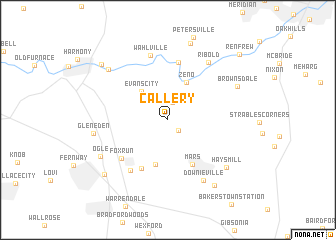 map of Callery