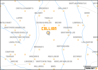 map of Callian