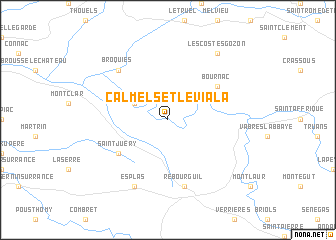 map of Calmels-et-le-Viala