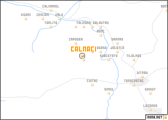 map of Călnaci