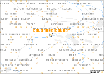 map of Calonne-Ricouart
