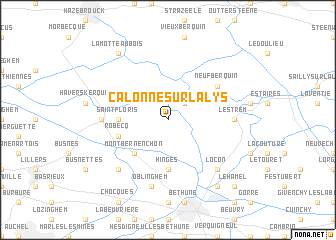 map of Calonne-sur-la-Lys