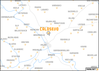 map of Čaloševo