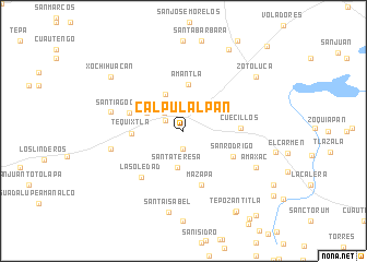 map of Calpulalpan