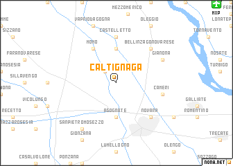 map of Caltignaga