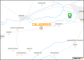 map of Călugăreni