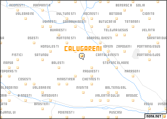 map of Călugăreni