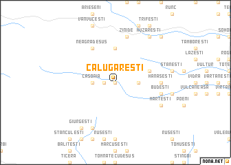 map of Călugăreşti