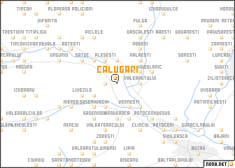 map of Călugări