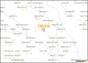 map of Căluiu