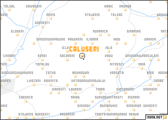 map of Căluşeri