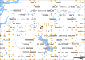 map of Calvães