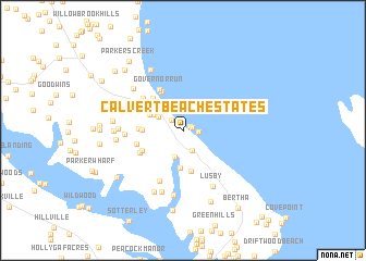 map of Calvert Beach Estates