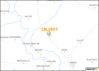 map of Calvert