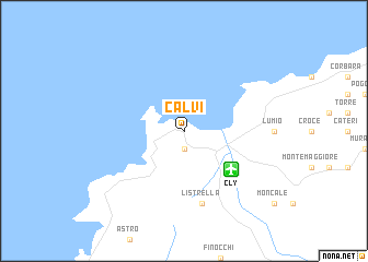 map of Calvi