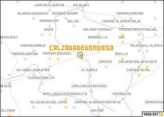 map of Calzada de Don Diego